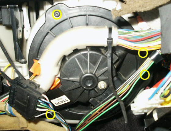Volvo 850 blower shop motor