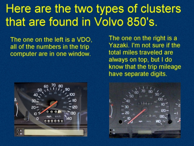 Odometer Gear Repair Kit 92-97 with VDO instrument cluster Volvo 850